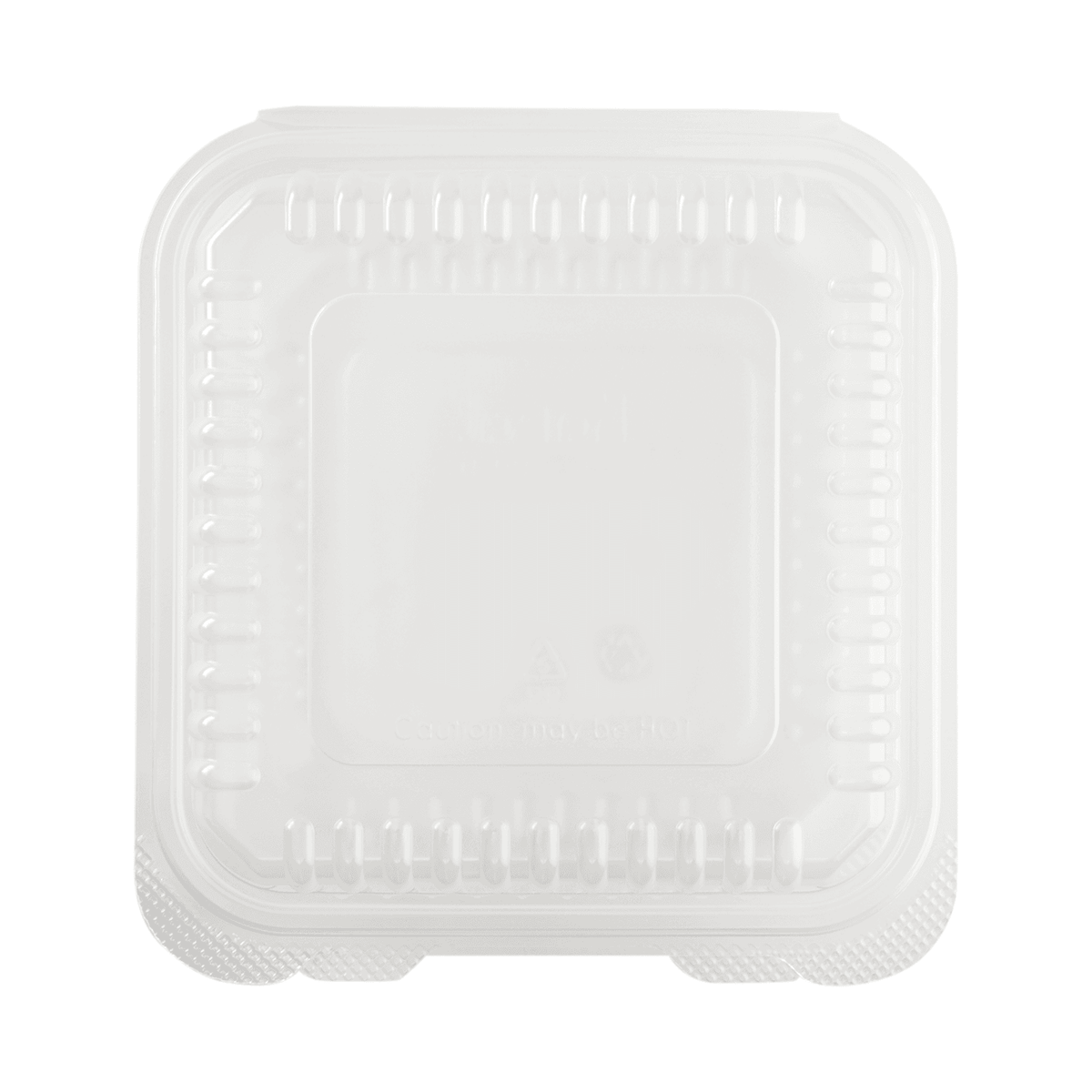 [250 ct] 7''x 7'' Hinged Food Containers | PP | Clear
