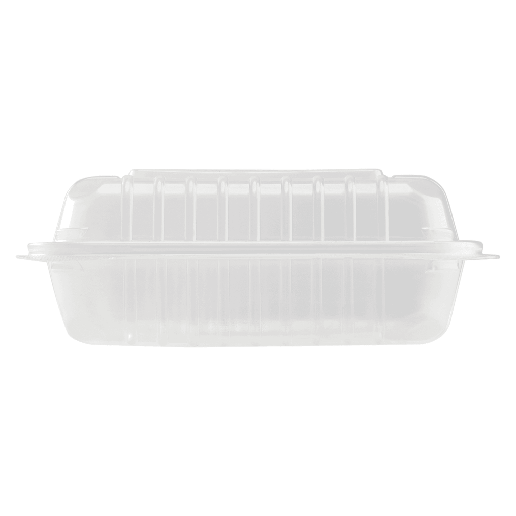 [250 ct] 8''x 8'' Hinged Food Containers | PP | Clear