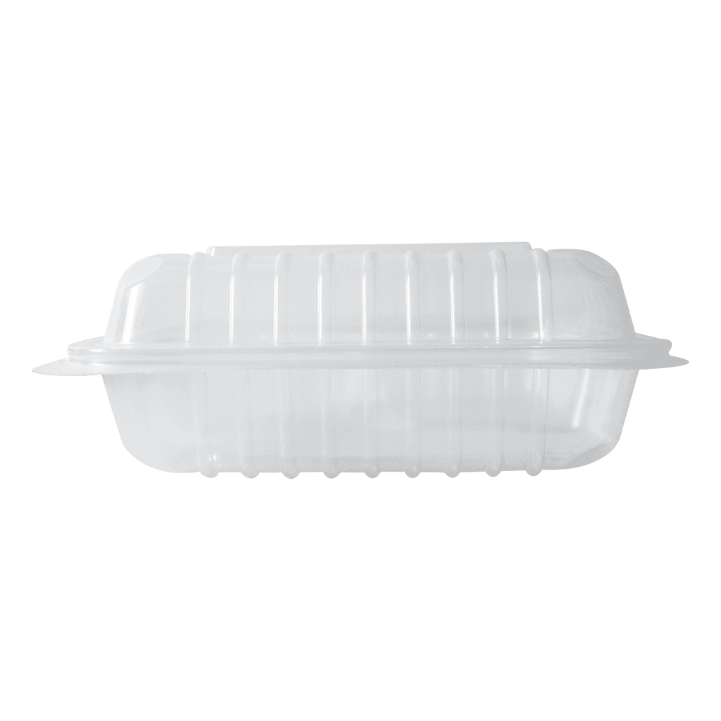 [250 ct] 8" x 8" 3-Compartment Hinged Food Containers | Clear | PP