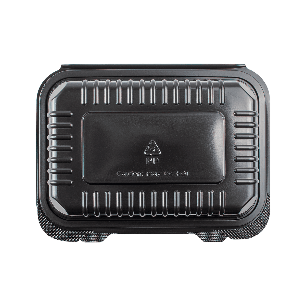[250 ct] 9''x 6'' Hinged Food Containers | PP | Black