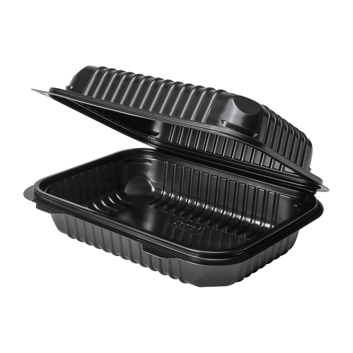 [250 ct] 9''x 6'' Hinged Food Containers | PP | Black