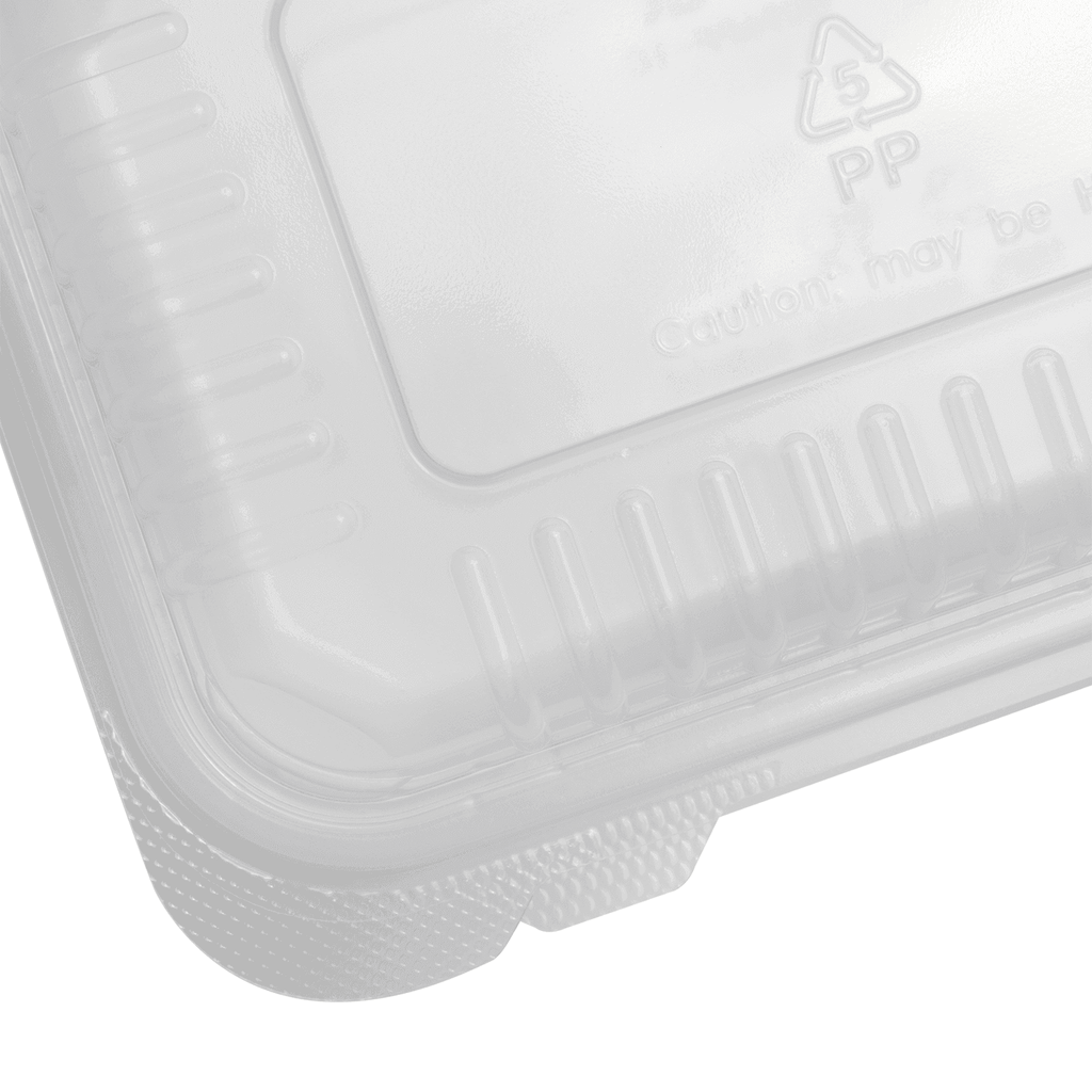 [250 ct] 9'' x 6'' Hinged Food Containers | PP | Clear