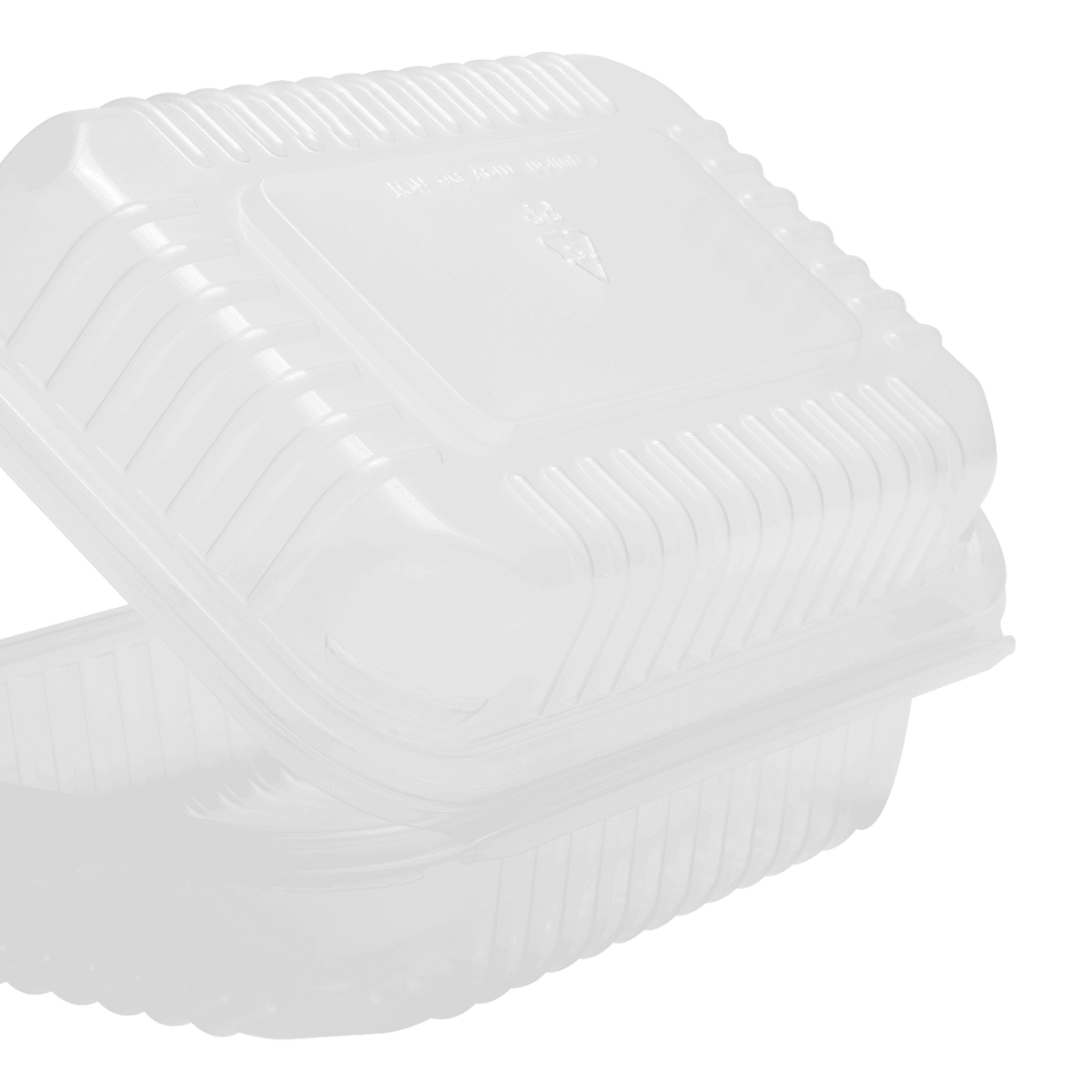 [250 ct] 9'' x 6'' Hinged Food Containers | PP | Clear