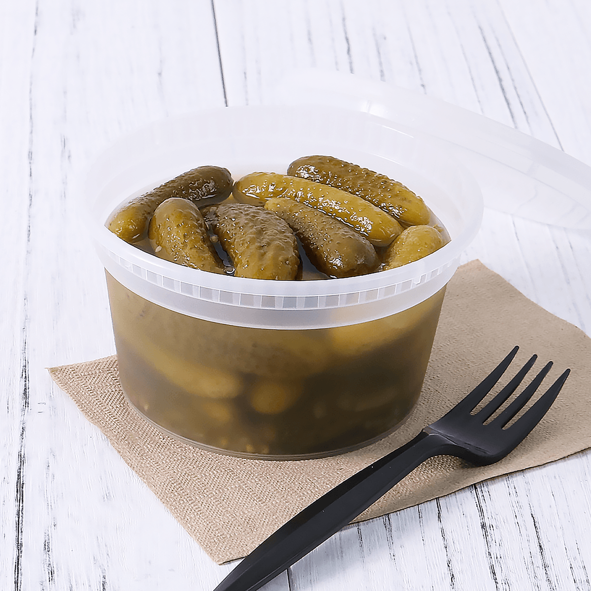 [240 sets] 12 oz Deli Containers with Lids | Injection Molded PP | Clear