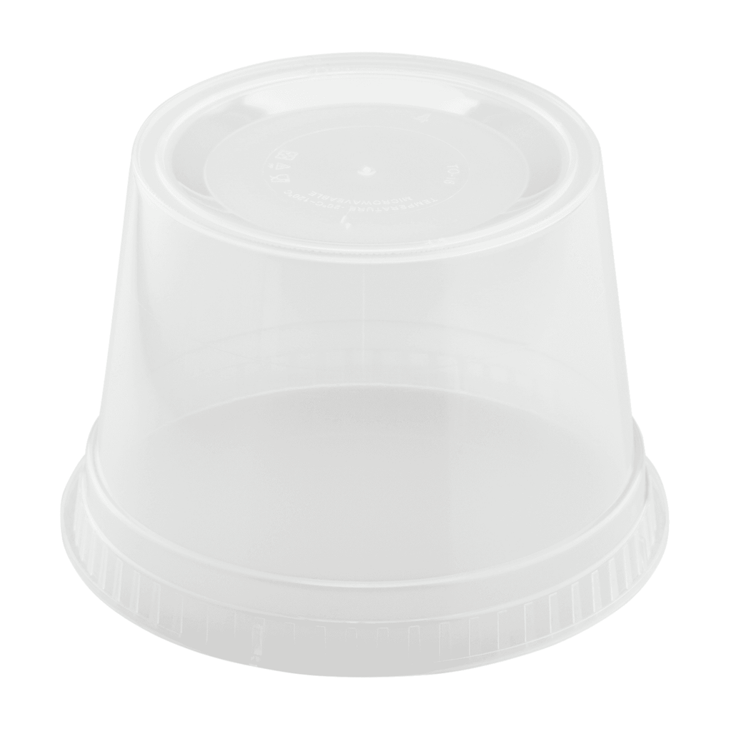 [240 sets] 16 oz Deli Containers with Lids | Injection Molded PP | Clear