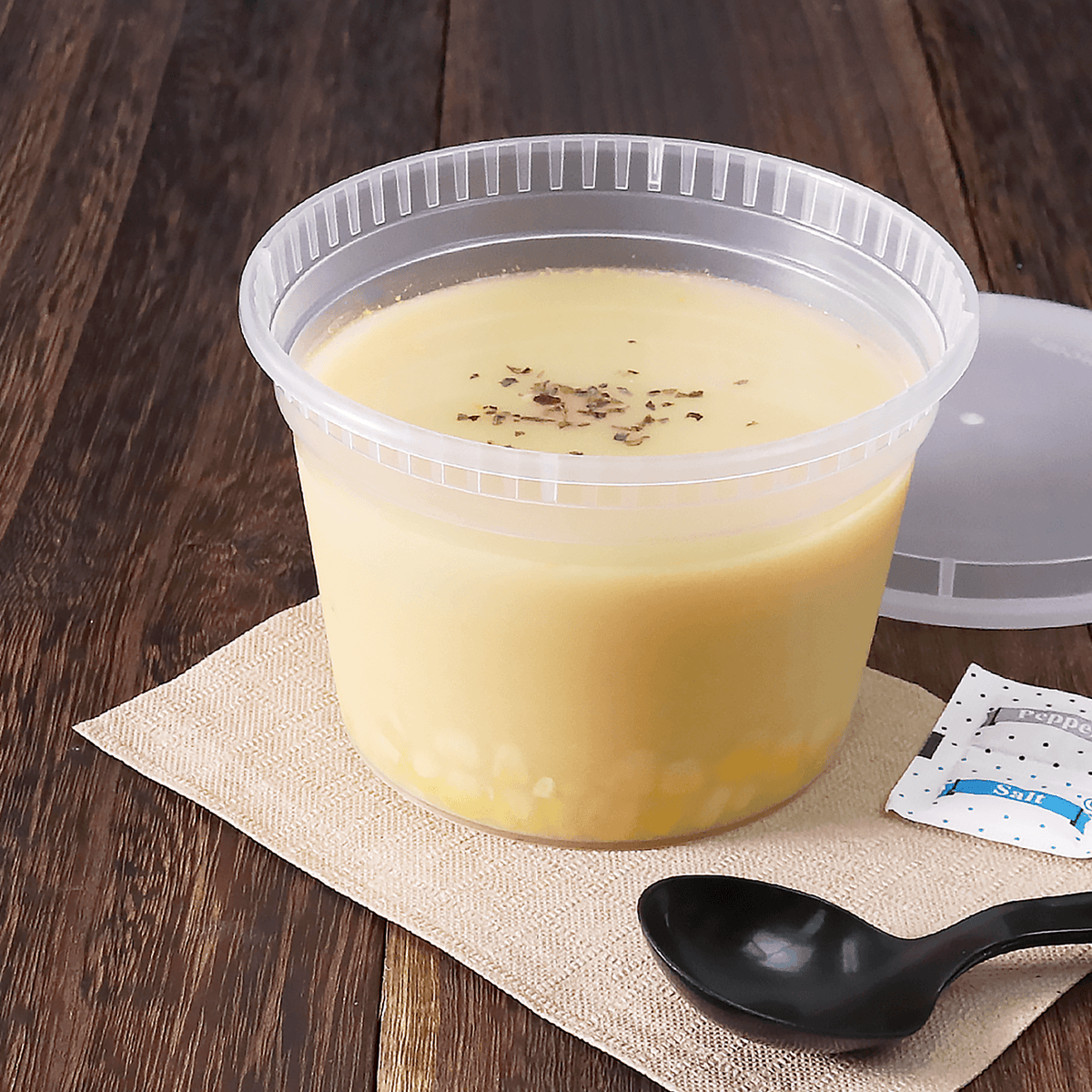 [240 sets] 16 oz Deli Containers with Lids | Injection Molded PP | Clear