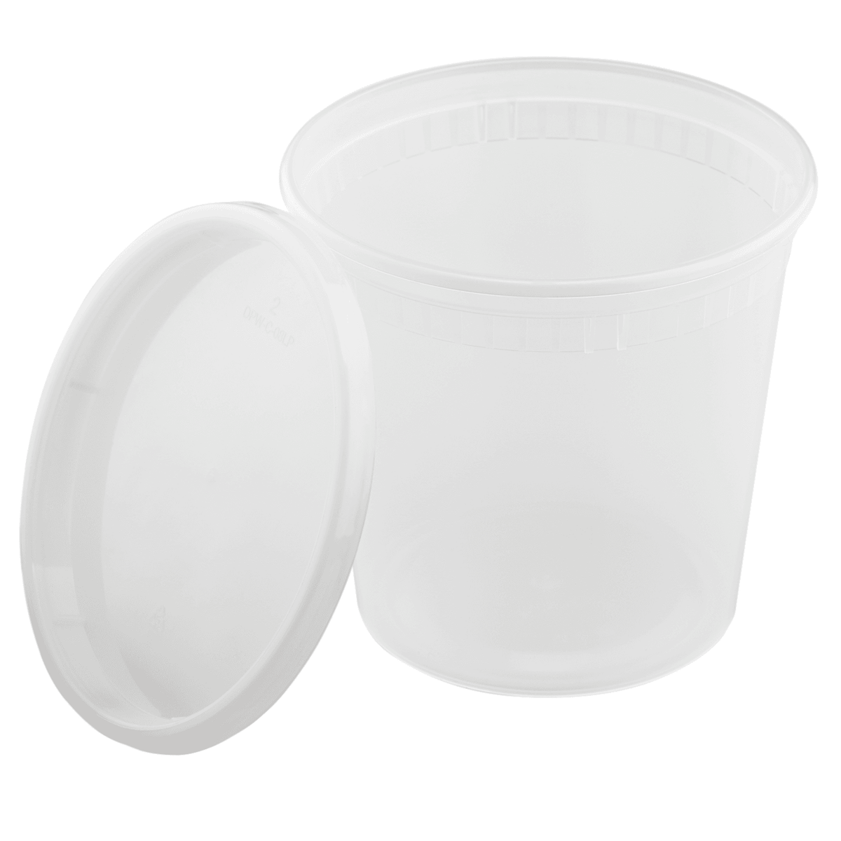 [240 sets] 24 oz Deli Containers with Lids | Injection Molded PP | Clear