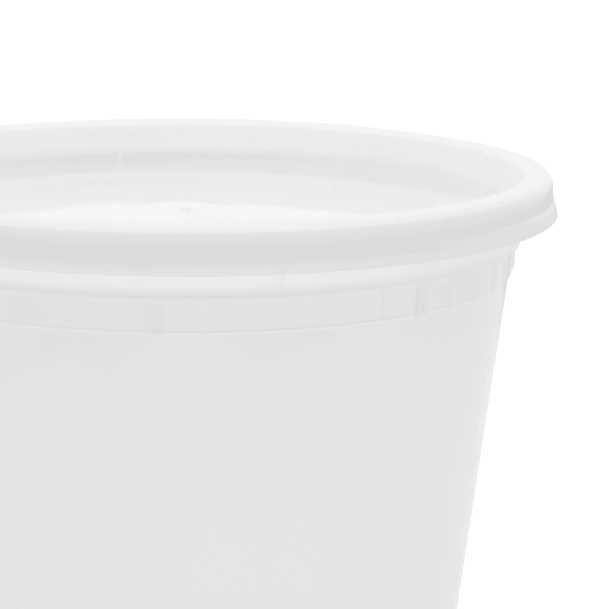 [240 sets] 24 oz Deli Containers with Lids | Injection Molded PP | Clear