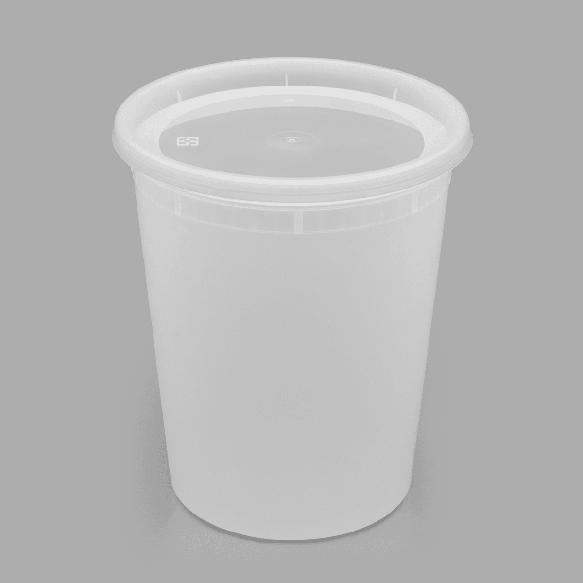 [240 sets] 32 oz Deli Containers with Lids | Injection Molded PP | Clear