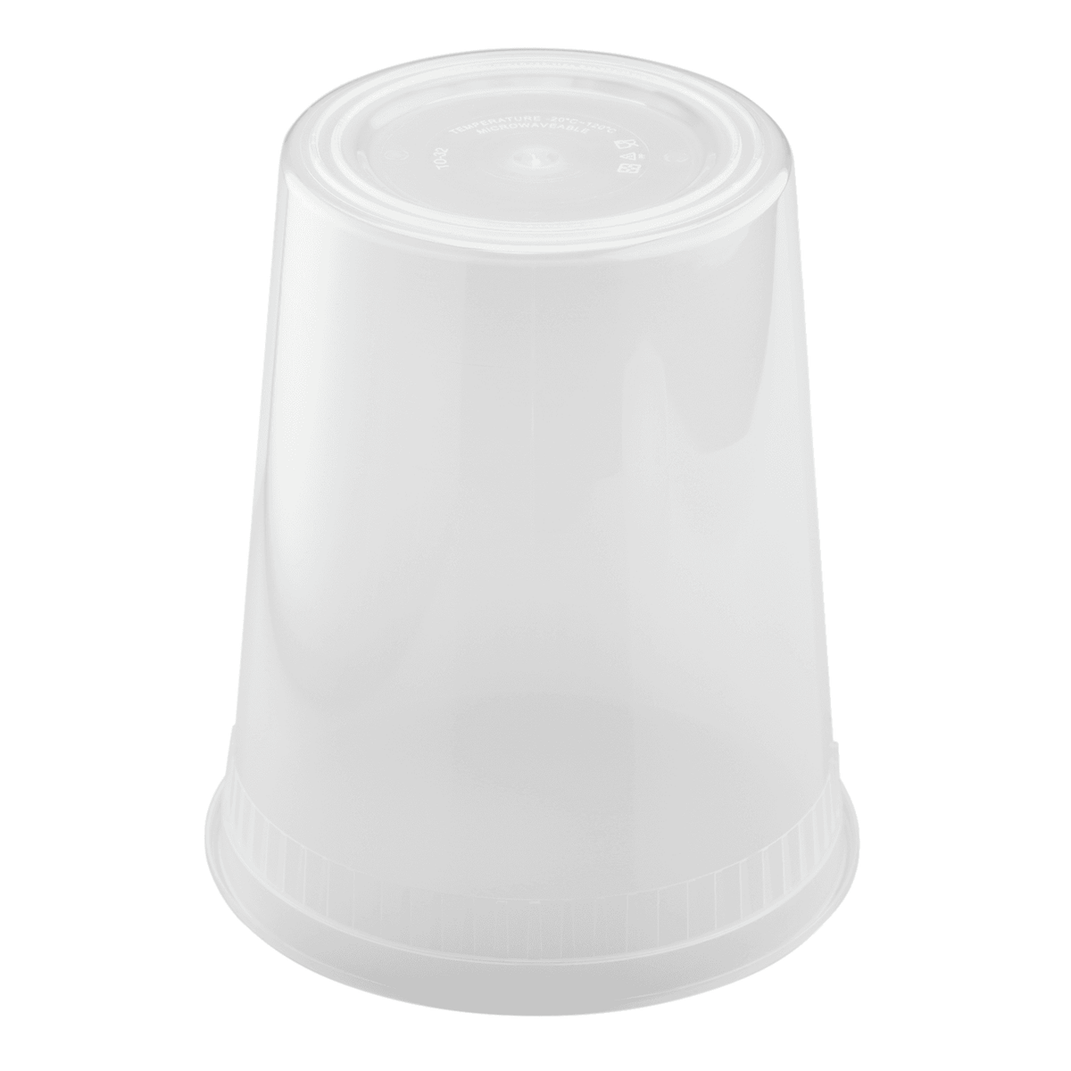 [240 sets] 32 oz Deli Containers with Lids | Injection Molded PP | Clear