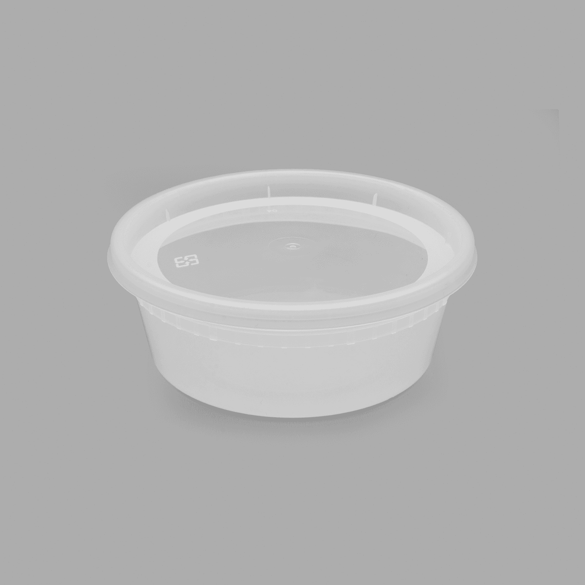 [240 sets] 8 oz Deli Containers with Lids | Injection Molded PP | Clear