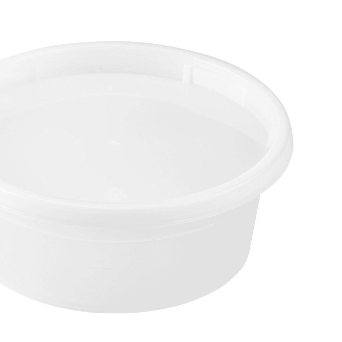 [240 sets] 8 oz Deli Containers with Lids | Injection Molded PP | Clear