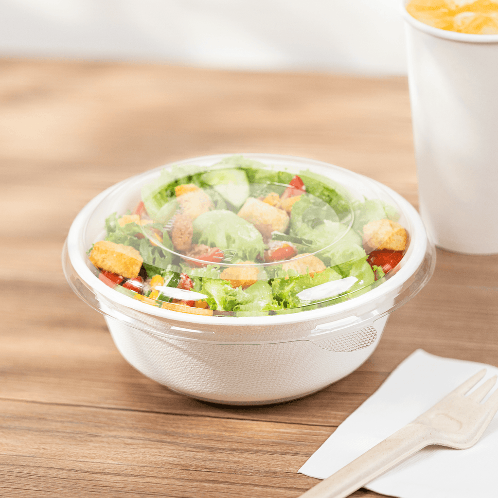 [200 ct] Bowl Lids | For 32 oz Bagasse Salad Bowl | PET | 175 mm