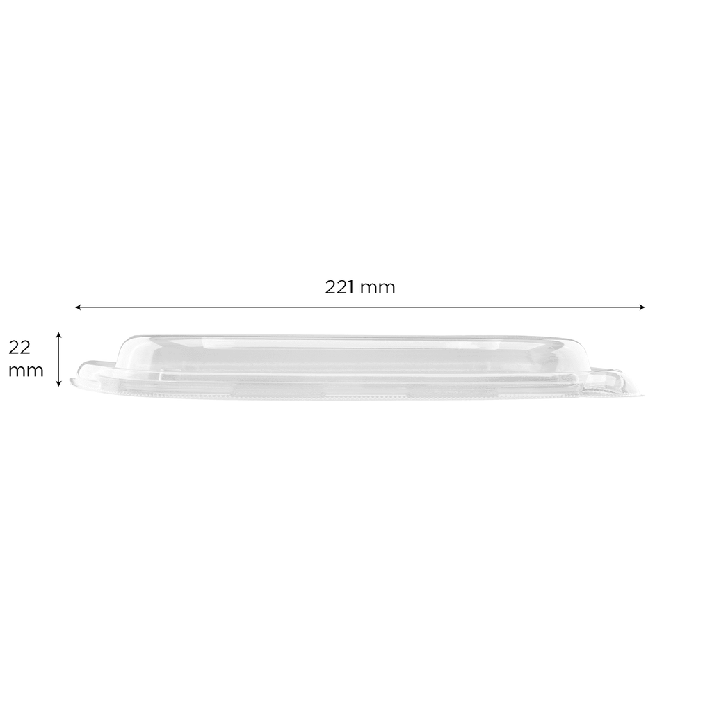[300 ct] 24-48 oz Square Disposable Bowl Lids | PET Container Lids | Clear