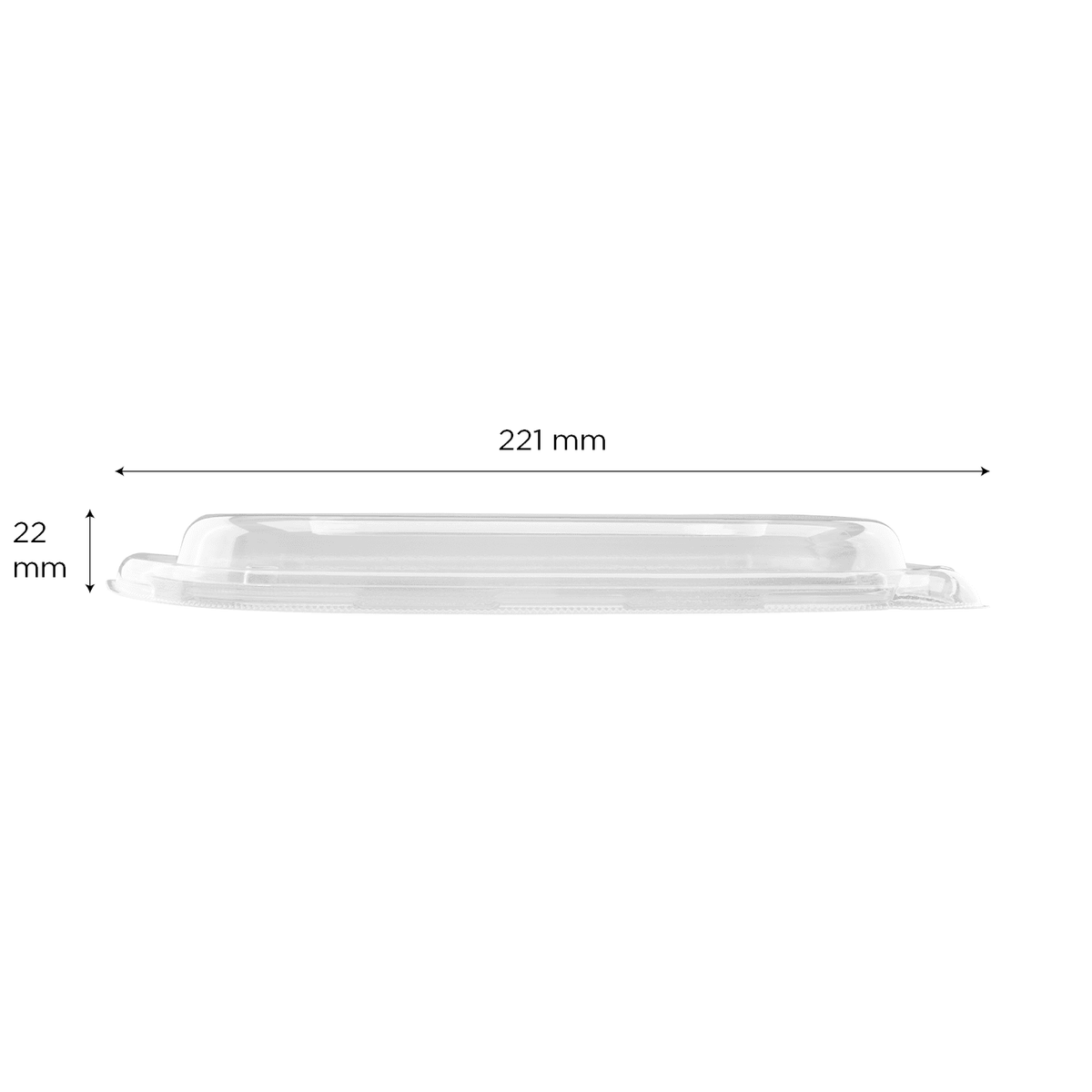 [300 ct] 24-48 oz Square Disposable Bowl Lids | PET Container Lids | Clear