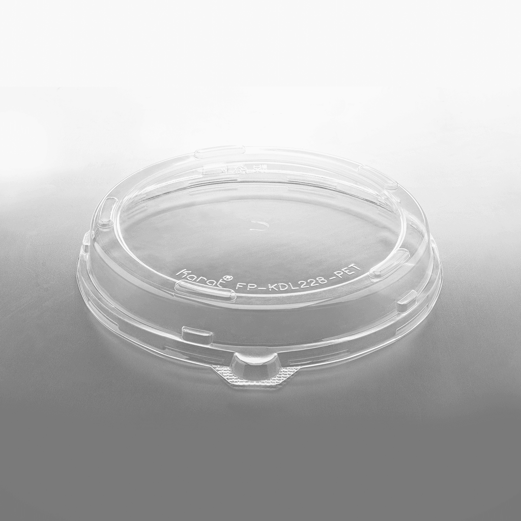 [200 ct] 9" Disposable Dome Lids for Molded Fiber Plates | PET