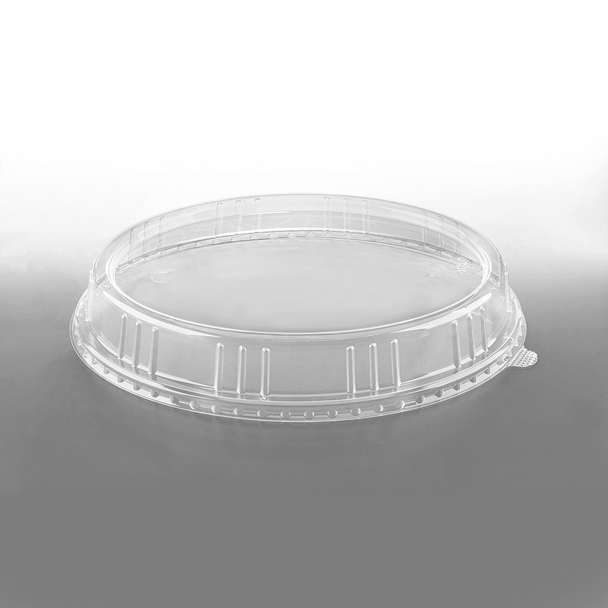 [200 ct] 12.5" x 10" Disposable Dome Lids for Oval Molded Fiber Plates | PET