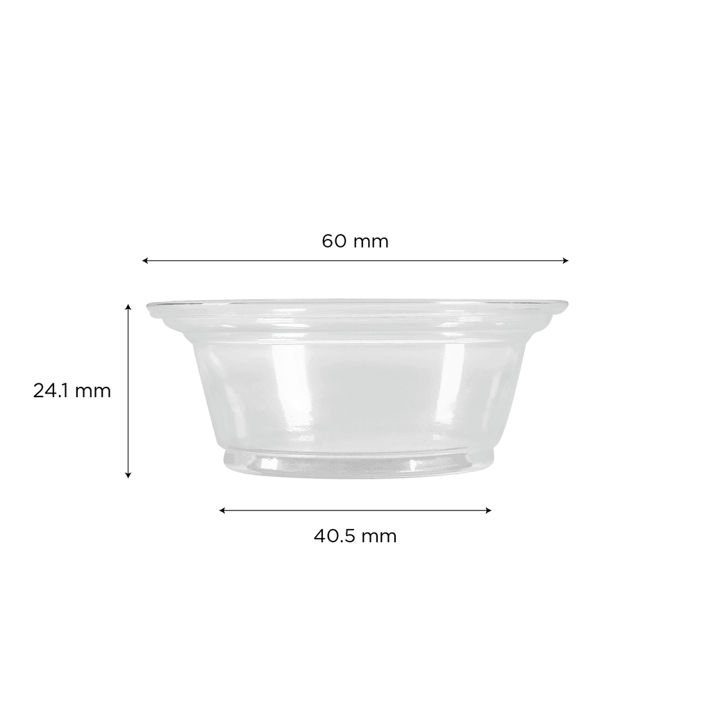 [2,500 ct] 1 oz Squat PP Plastic Portion Cups, Clear