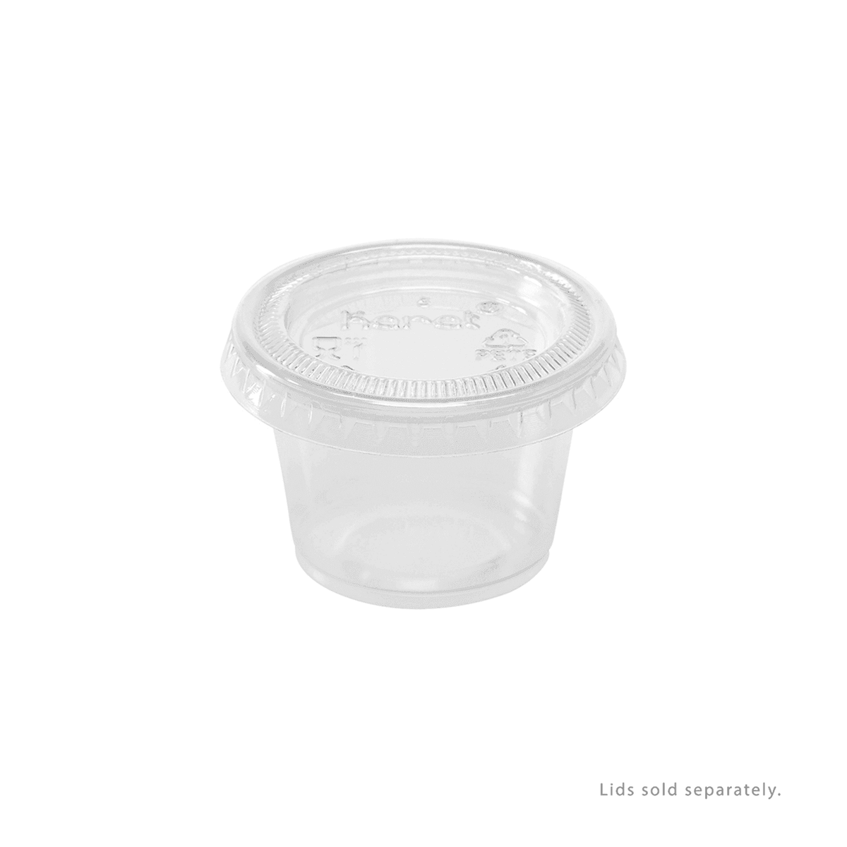 [2,500 ct] 1 oz Tall PP Plastic Portion Cups, Clear