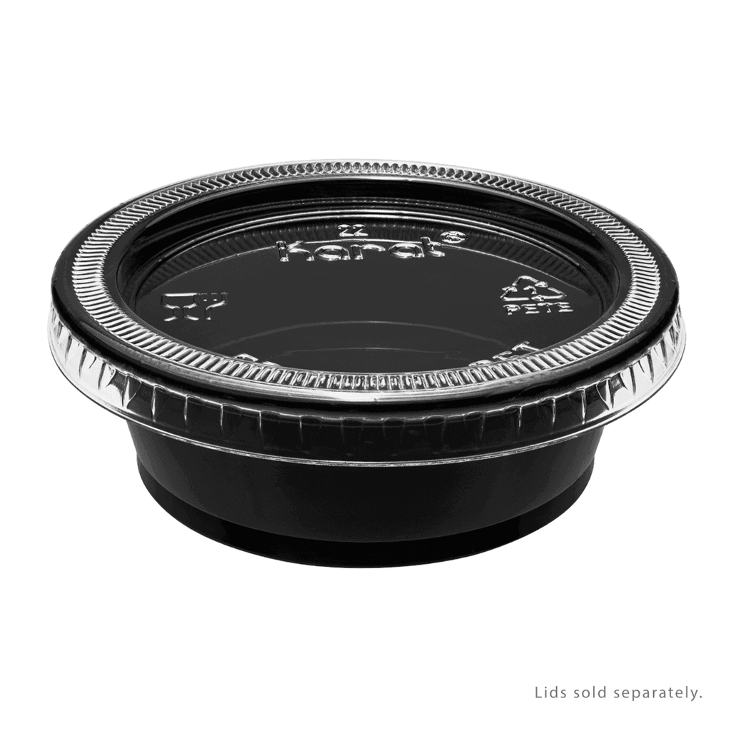[2,500 ct] 1.5 oz PP Plastic Portion Cups, Black