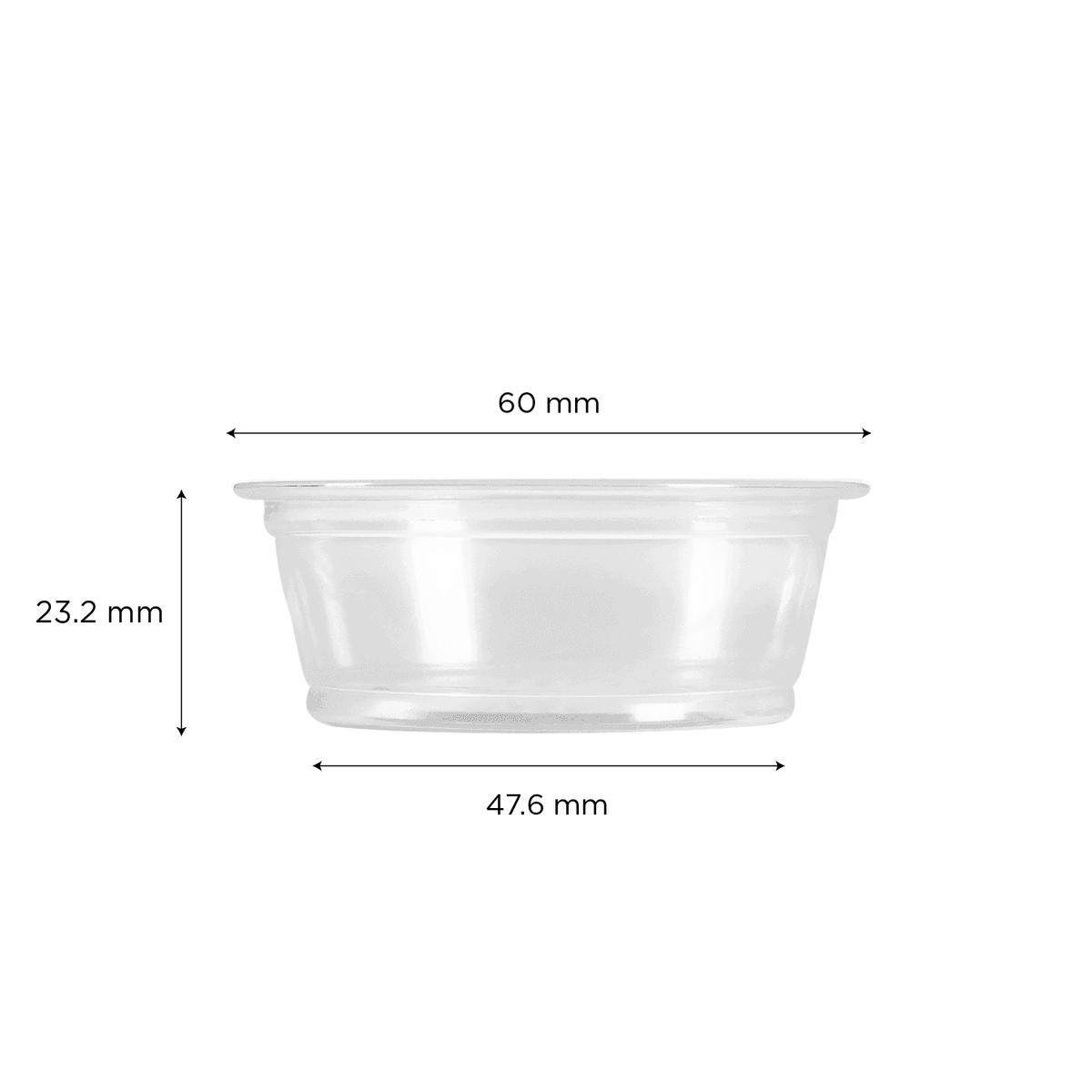 [2,500 ct] 1.5 oz PP Plastic Portion Cups, Clear