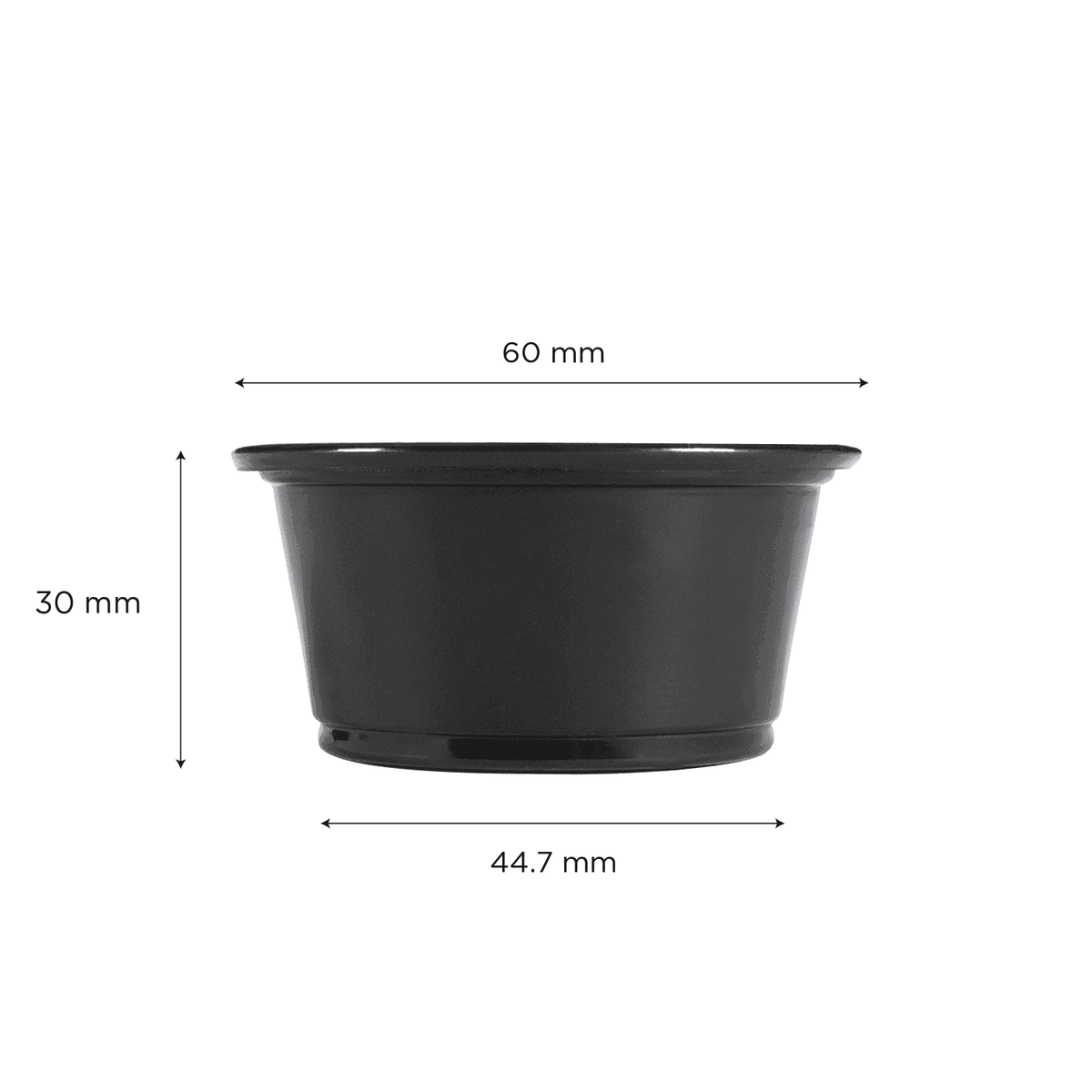 [2,500 ct] 2 oz PP Plastic Portion Cups, Black