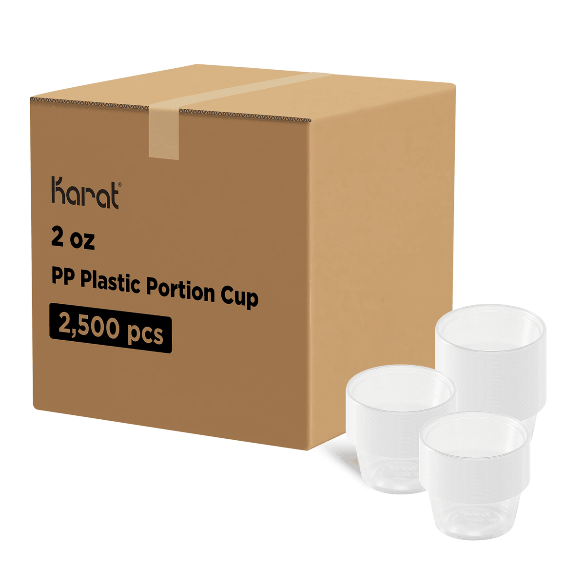 [2,500 ct] 2 oz PP Plastic Portion Cups, Clear