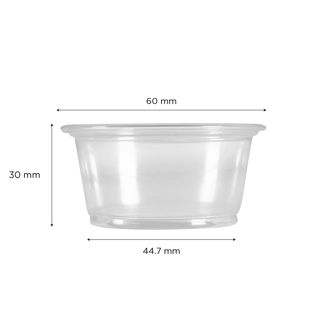 [2,500 ct] 2 oz PP Plastic Portion Cups, Clear