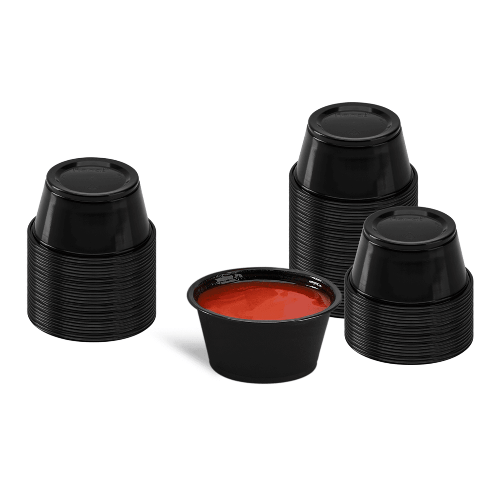 [2,500 ct] 3.25 oz PP Plastic Portion Cups, Black