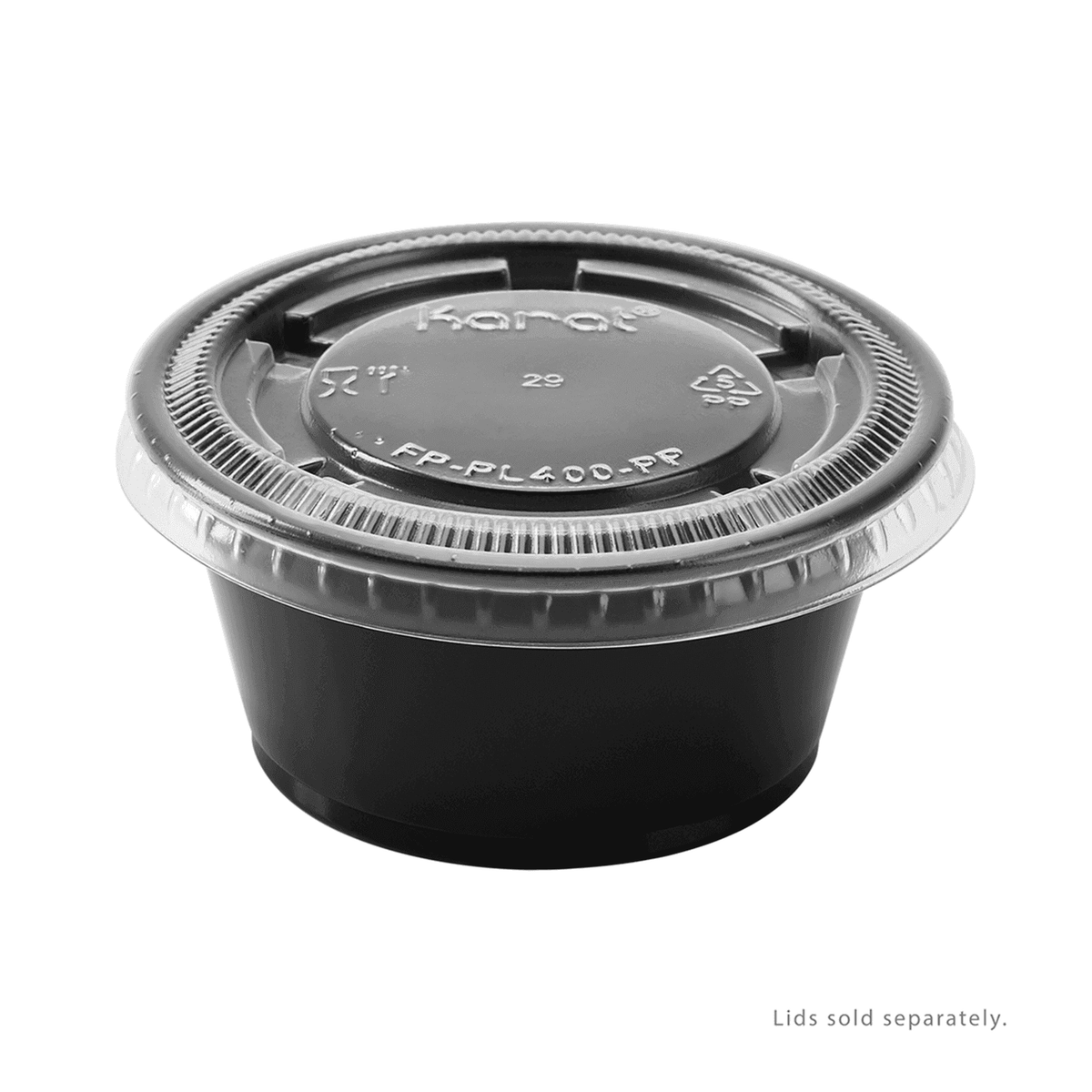 [2,500 ct] 3.25 oz PP Plastic Portion Cups, Black