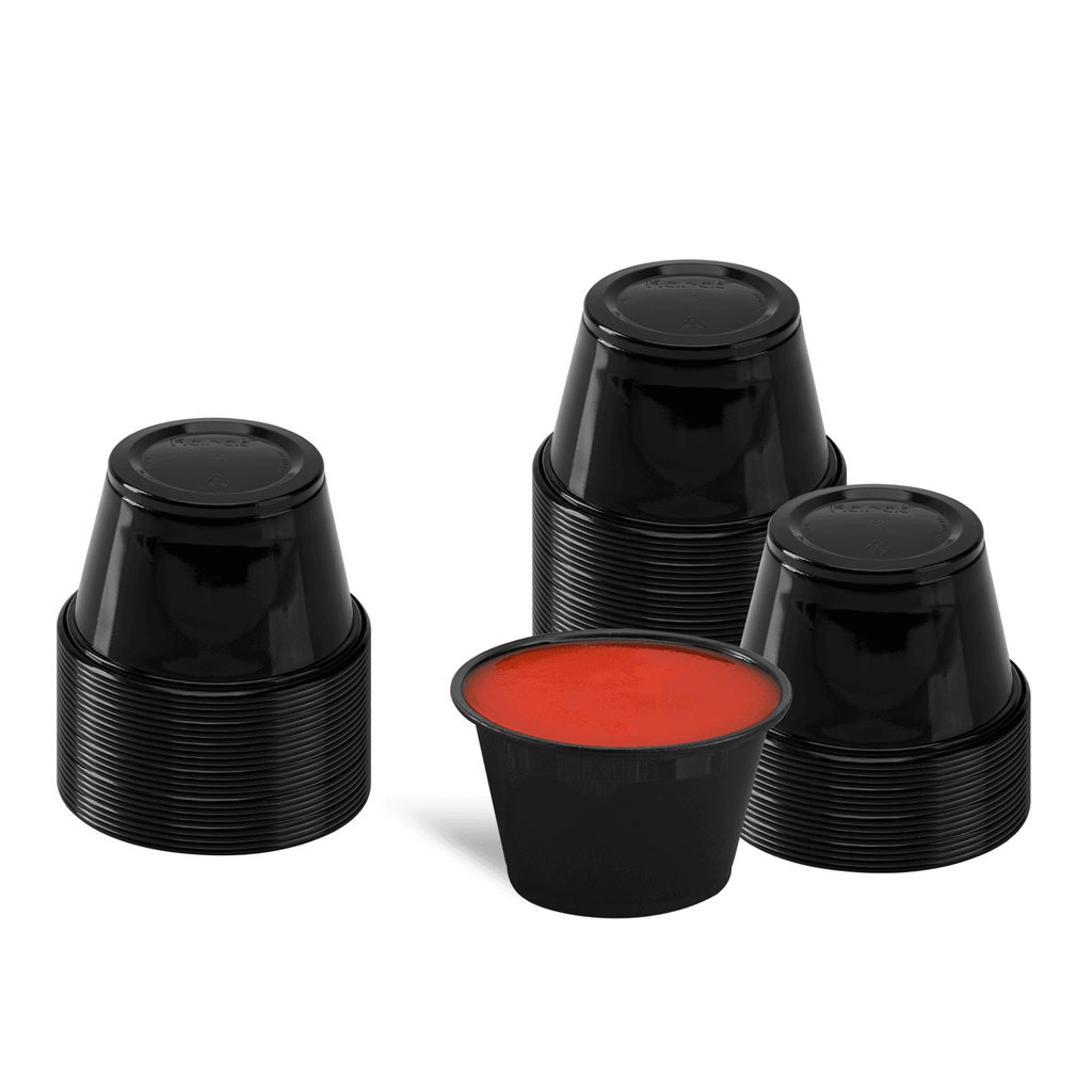 [2,500 ct] 4 oz PP Plastic Portion Cups, Black