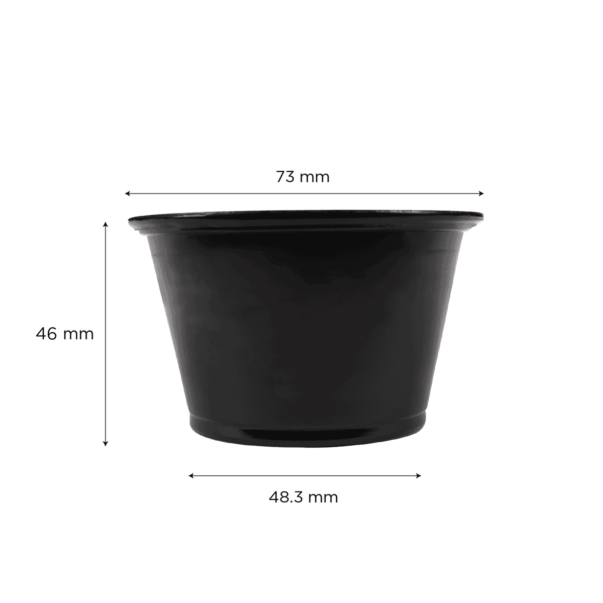 [2,500 ct] 4 oz PP Plastic Portion Cups, Black