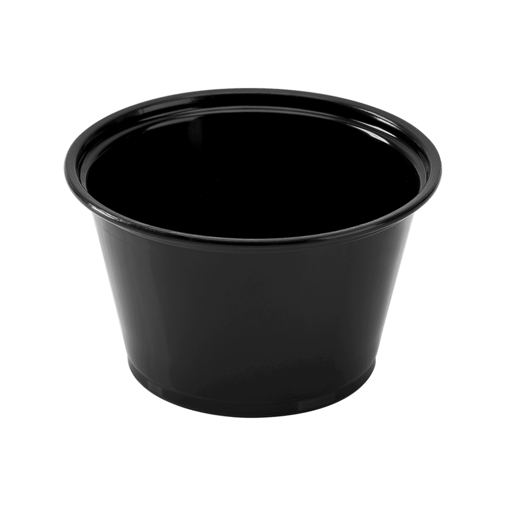 [2,500 ct] 4 oz PP Plastic Portion Cups, Black