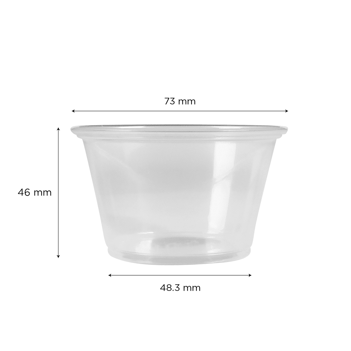 [2,500 ct] 4 oz PP Plastic Portion Cups, Clear