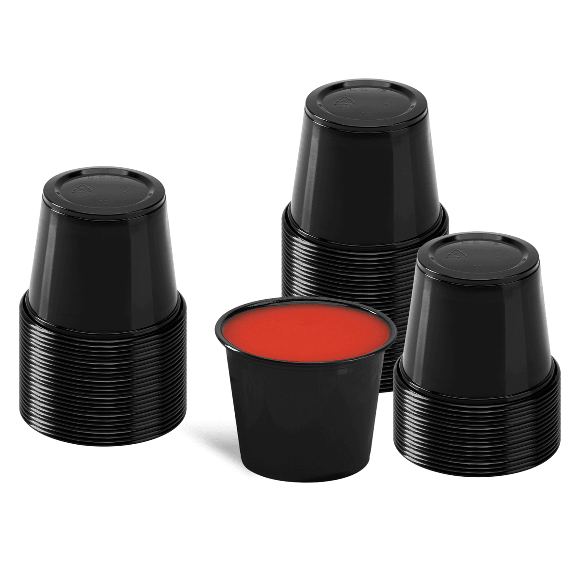 [2,500 ct] 5.5 oz PP Plastic Portion Cups, Black