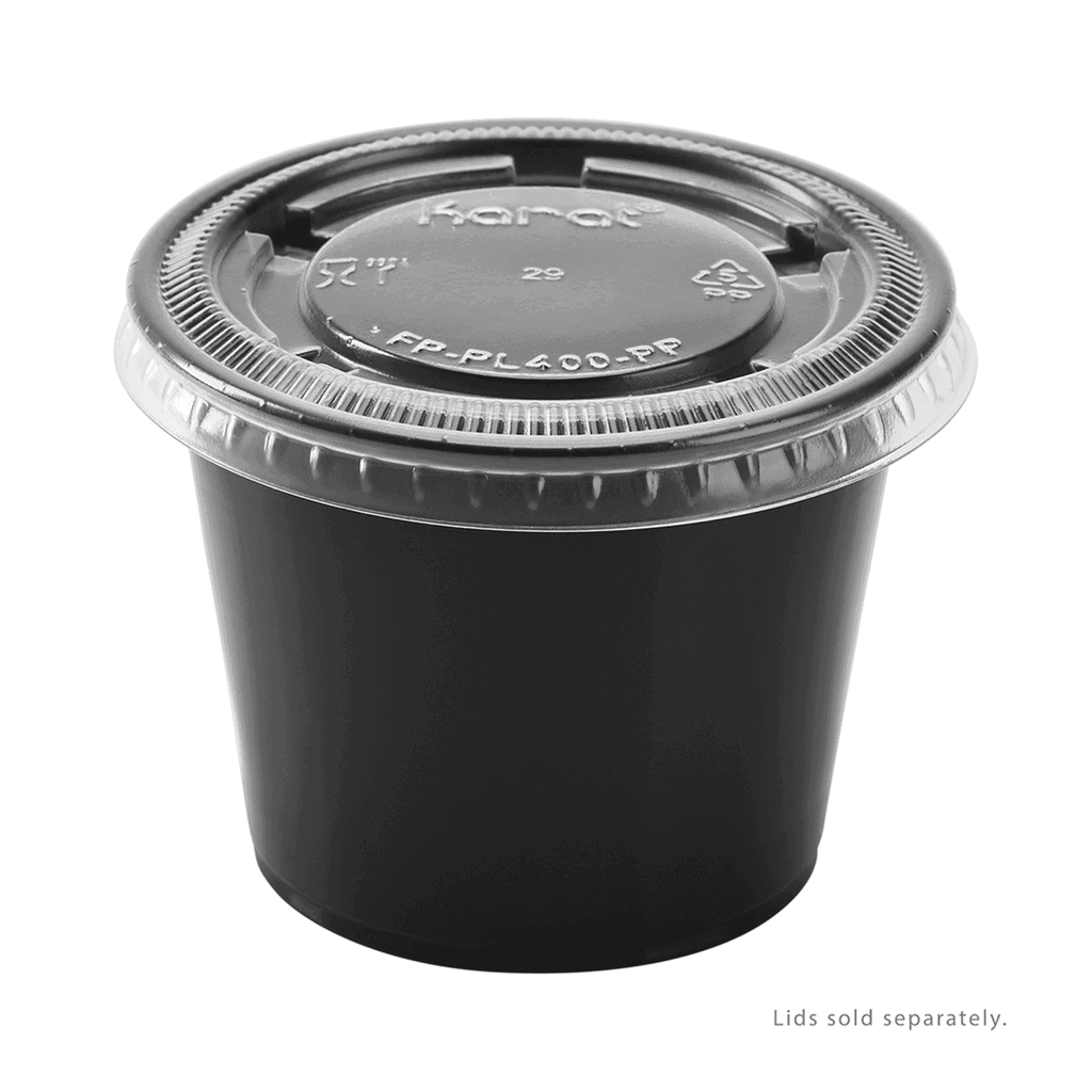 [2,500 ct] 5.5 oz PP Plastic Portion Cups, Black