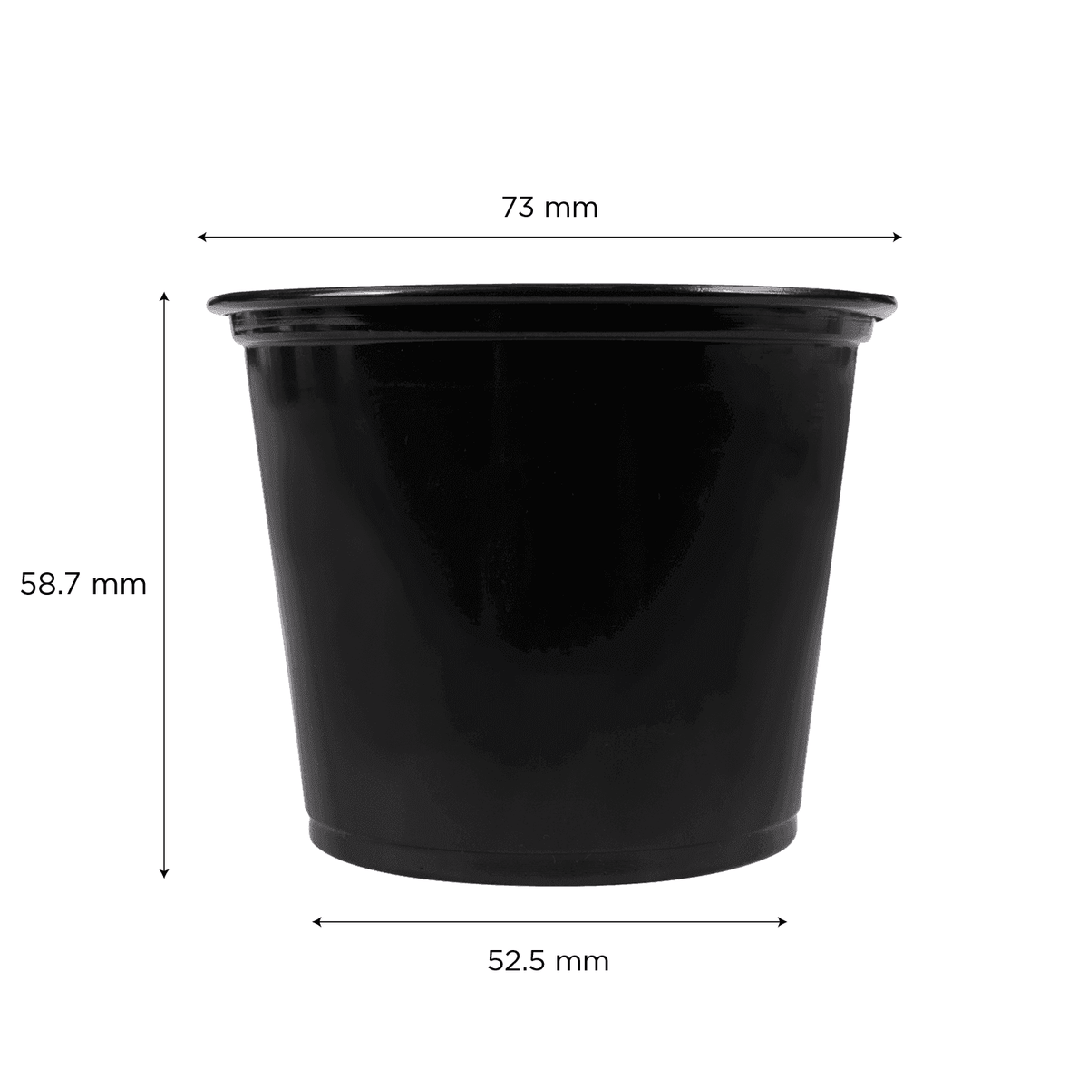 [2,500 ct] 5.5 oz PP Plastic Portion Cups, Black