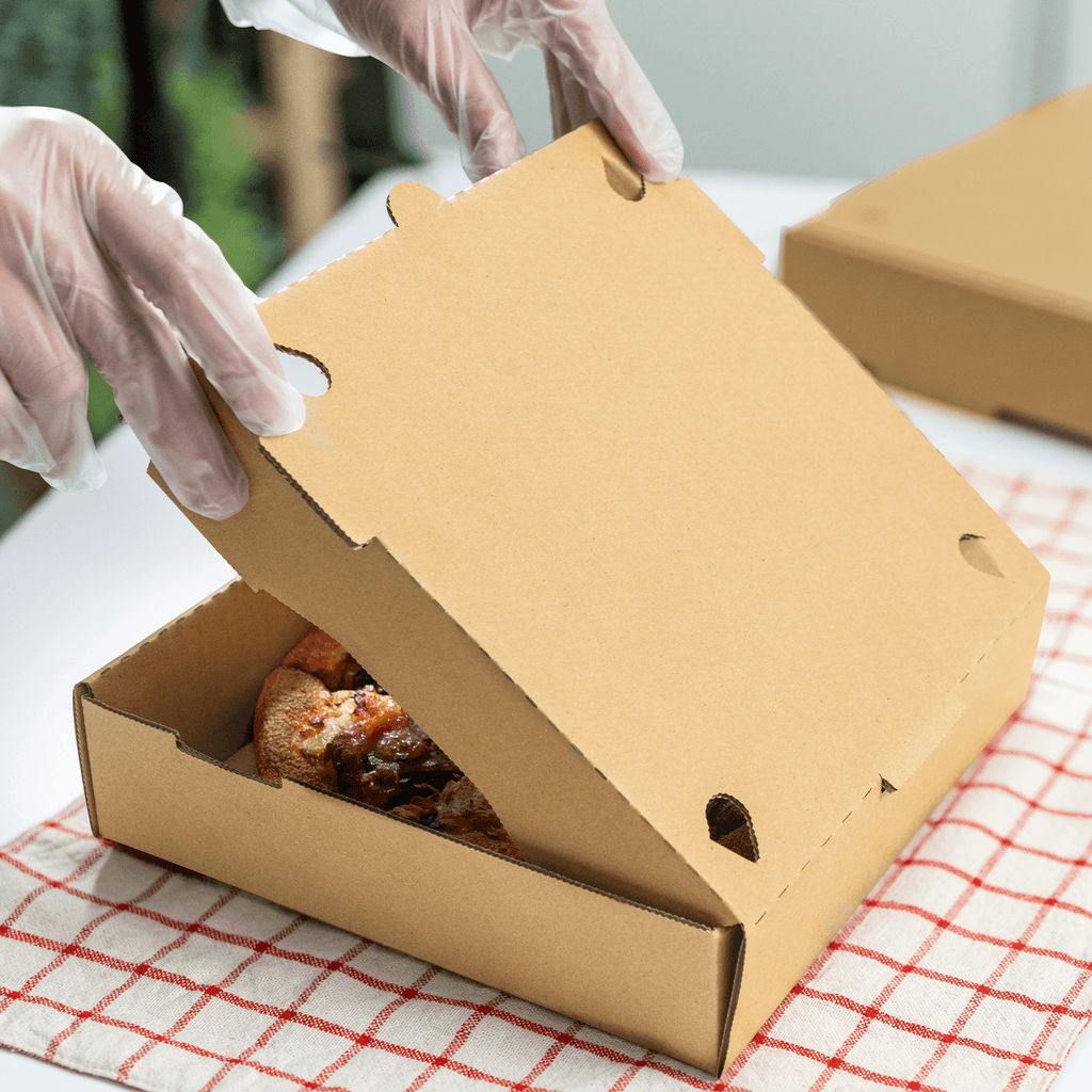 [50 ct] Corrugated Pizza Box, 8''x8''x2'', Kraft