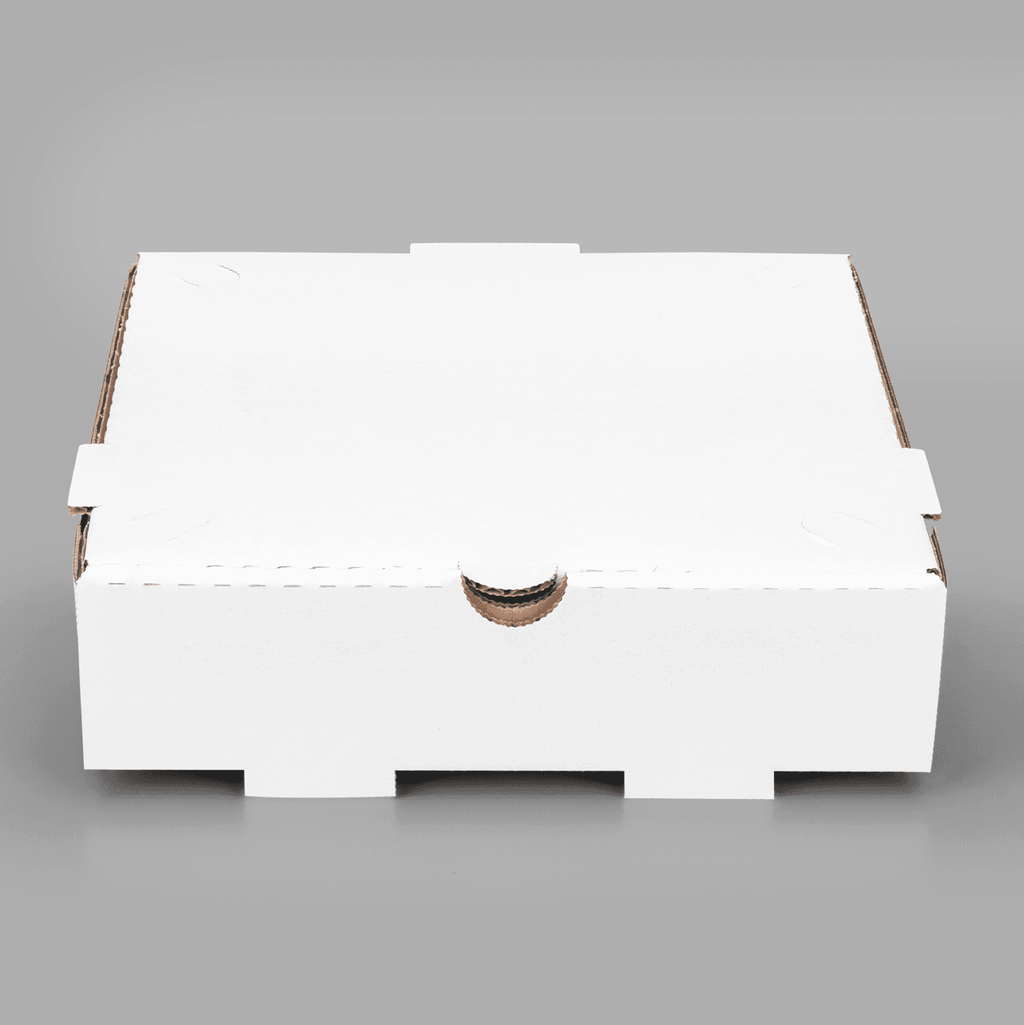 [50 ct] Corrugated Pizza Box, 8''x8''x2'', White