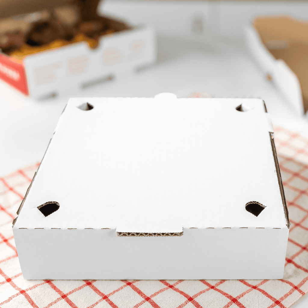 [50 ct] Corrugated Pizza Box, 8''x8''x2'', White