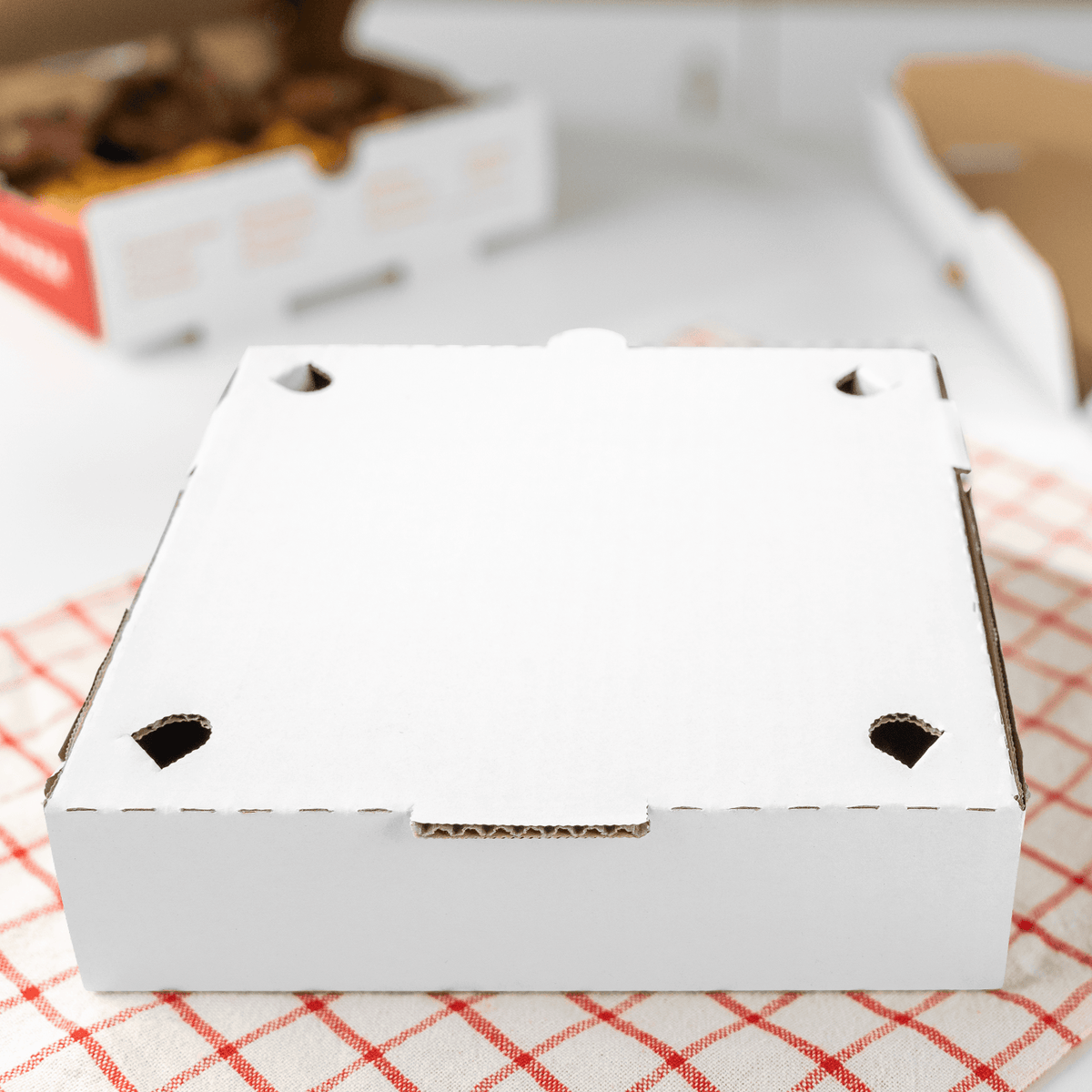 [50 ct] Corrugated Pizza Box, 8''x8''x2'', White