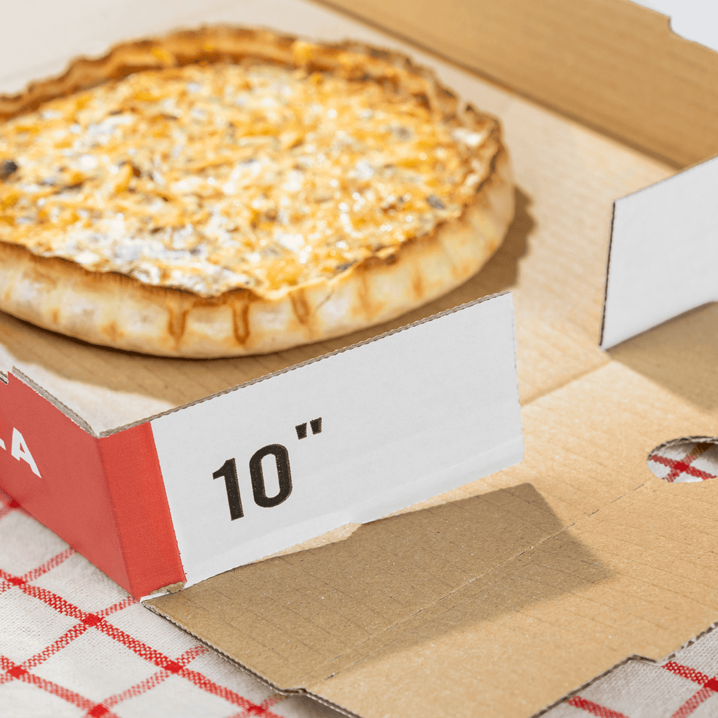 [50 ct] Corrugated Pizza Box, 10''x10''x2'', Generic Print