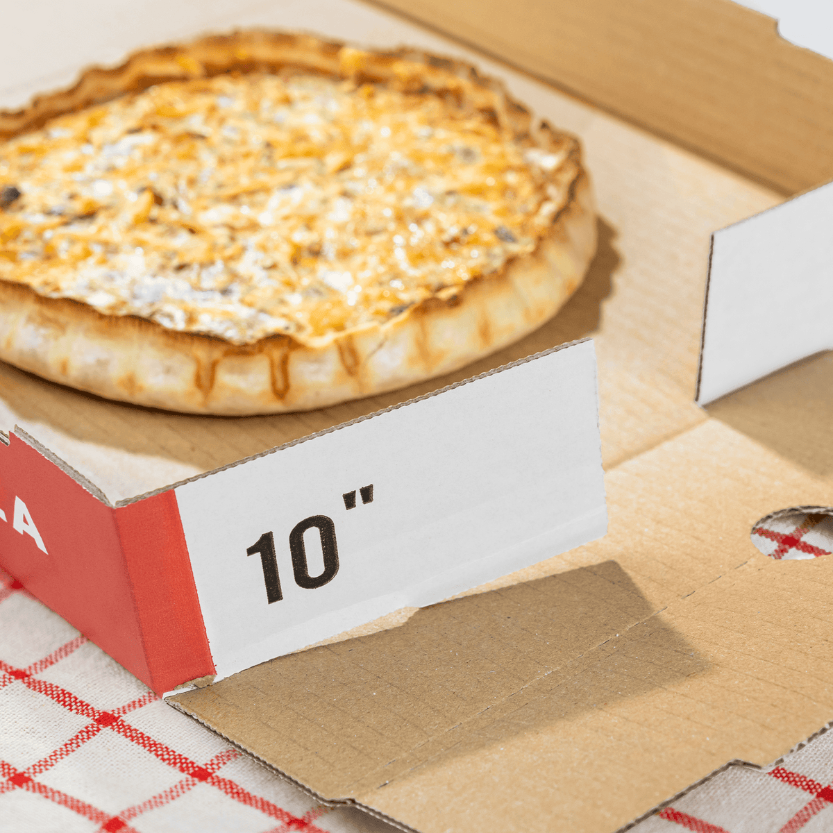 [50 ct] Corrugated Pizza Box, 10''x10''x2'', Generic Print