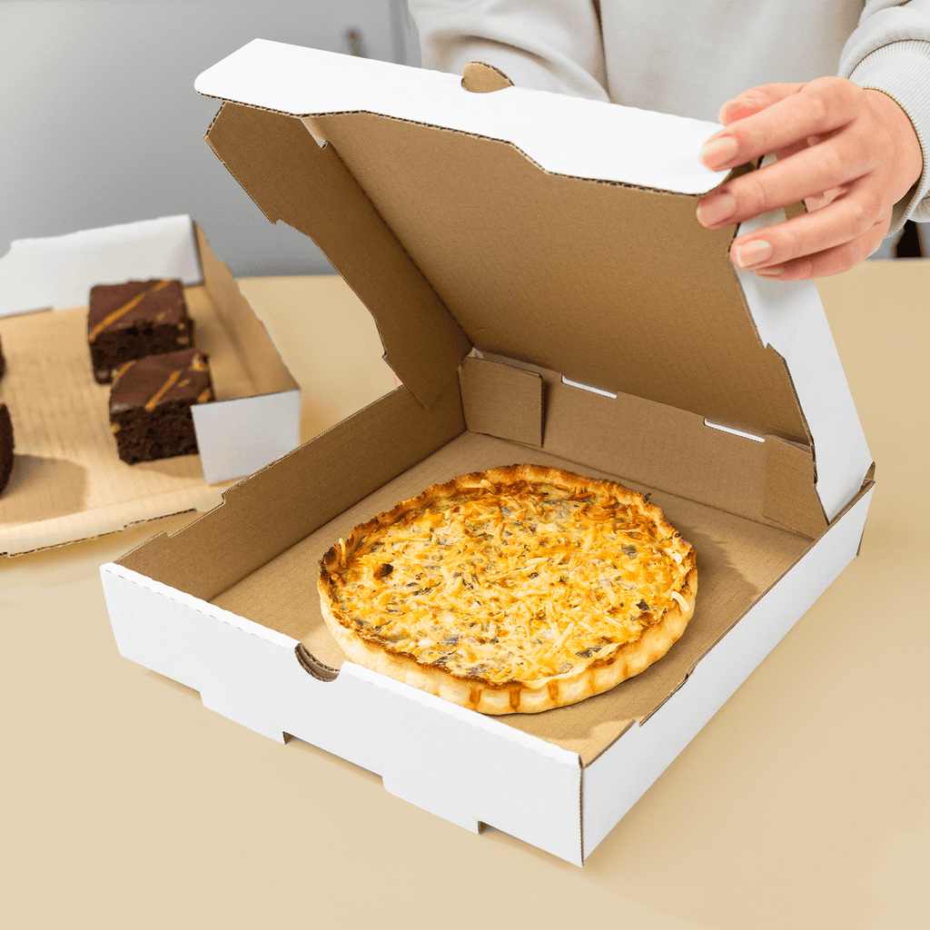 [50 ct] Corrugated Pizza Box, 10''x10''x2'', White