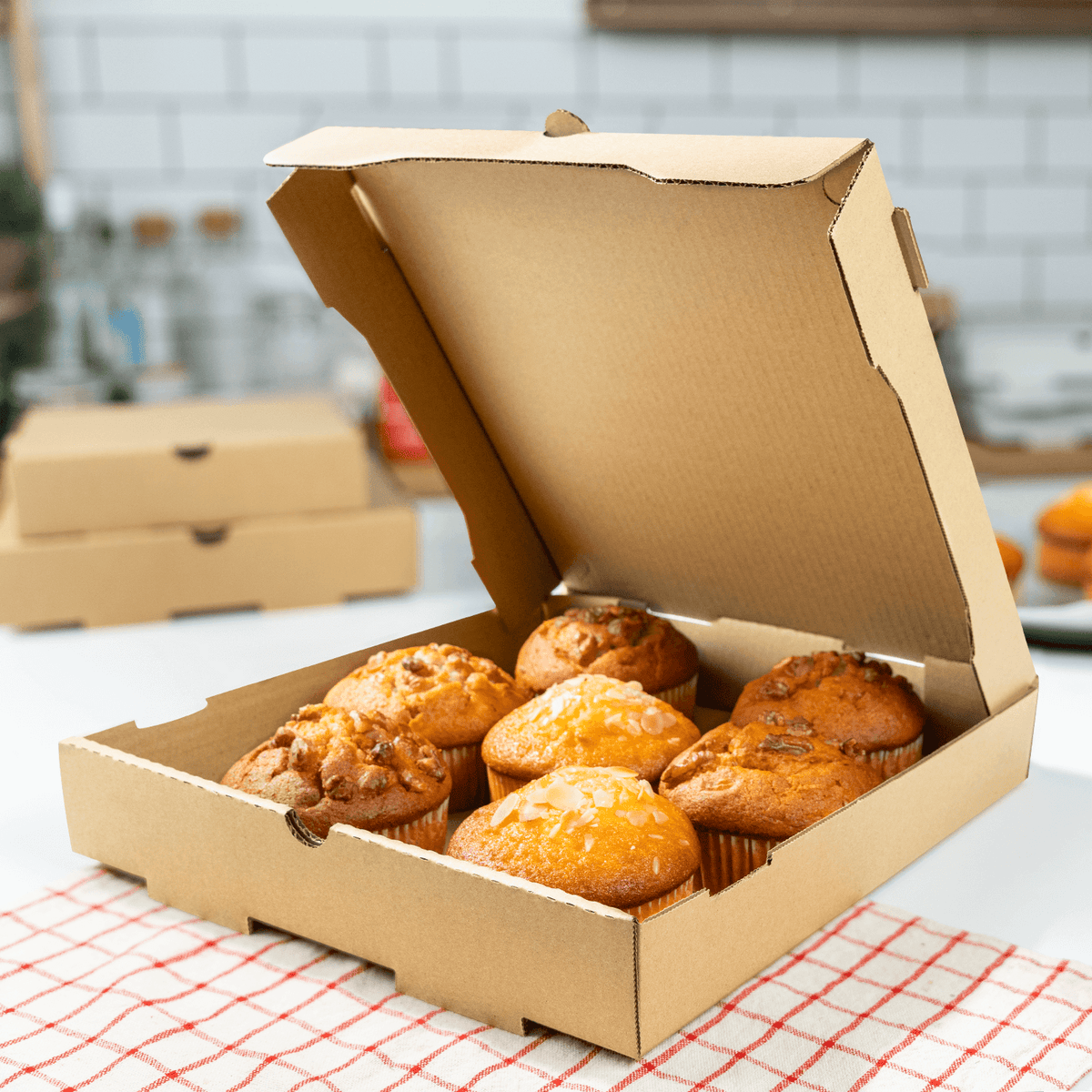[50 ct] Corrugated Pizza Box, 12''x12''x2'', Kraft