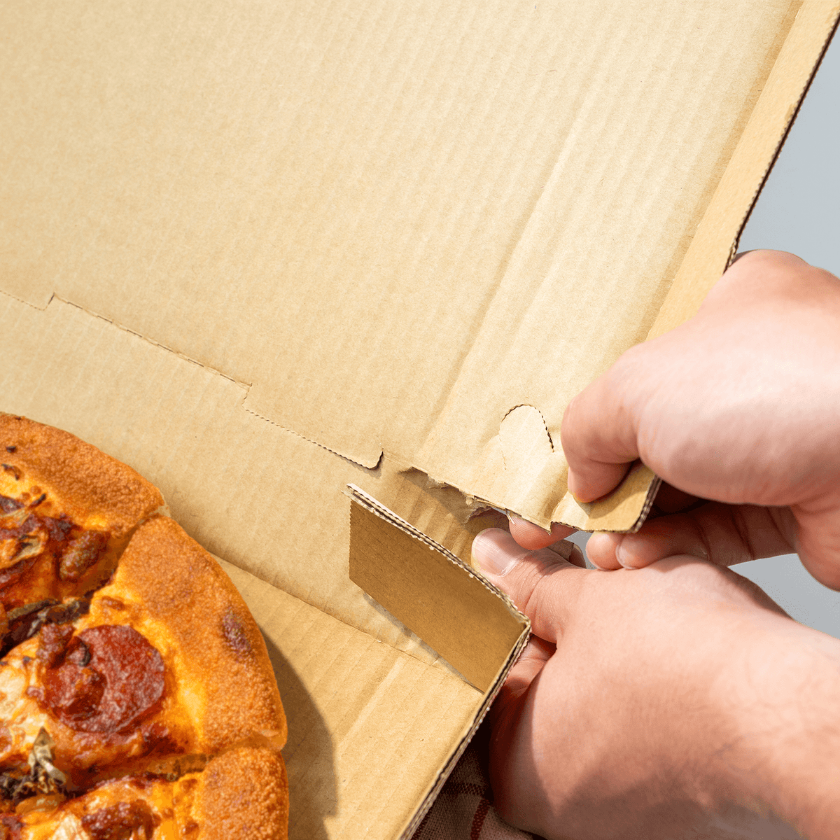 [50 ct] Corrugated Pizza Box, 12''x12''x2'', Generic Print