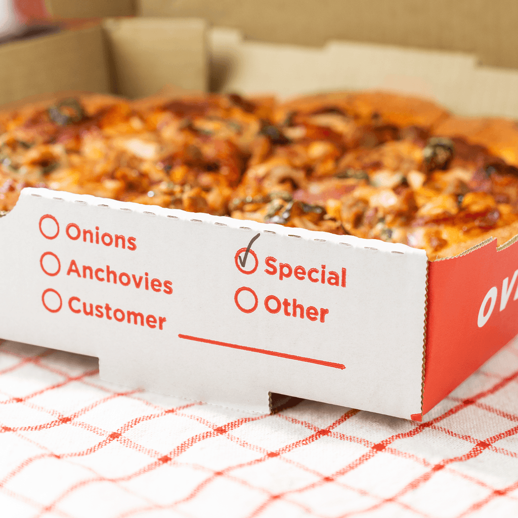 [50 ct] Corrugated Pizza Box, 12''x12''x2'', Generic Print