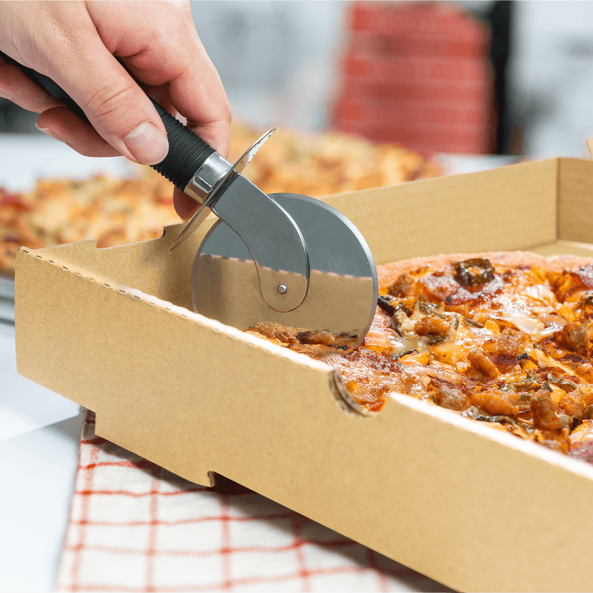 [50 ct] Corrugated Pizza Box, 14''x14''x2'', Kraft