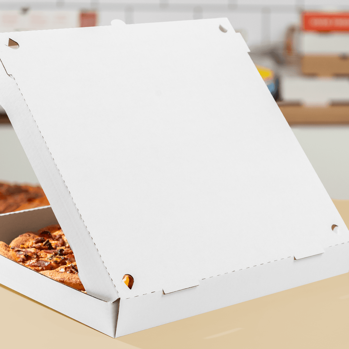 [50 ct] Corrugated Pizza Box, 16''x16''x2'', White