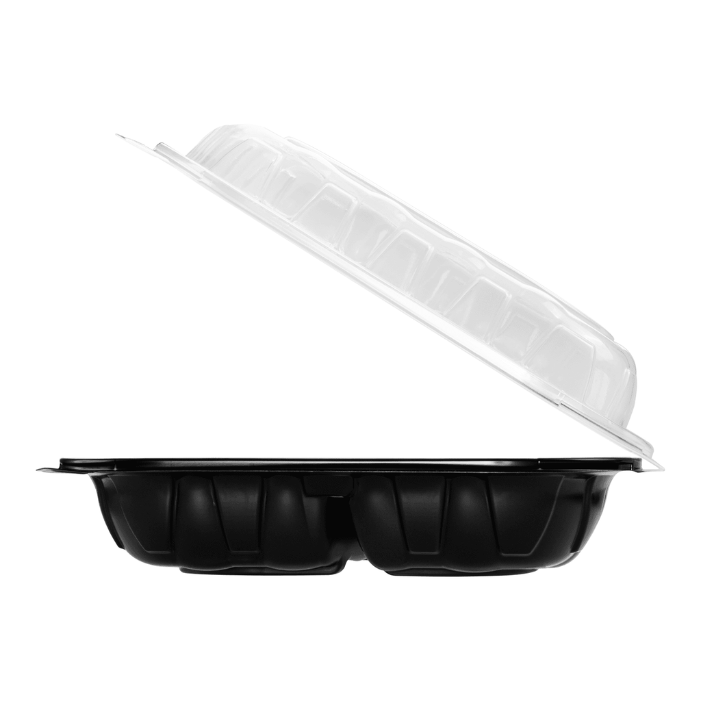 [150 ct] 10.25" x 9" 3-Comparment Premium PP Hinged Container